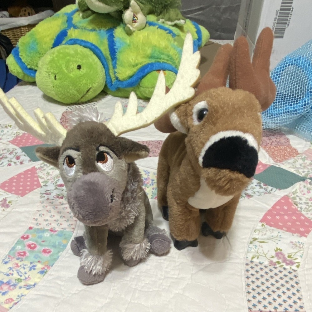 Ty & LIPCO Disney Frozen Reindeer Sven Small Plush Stuffed Animals Lot